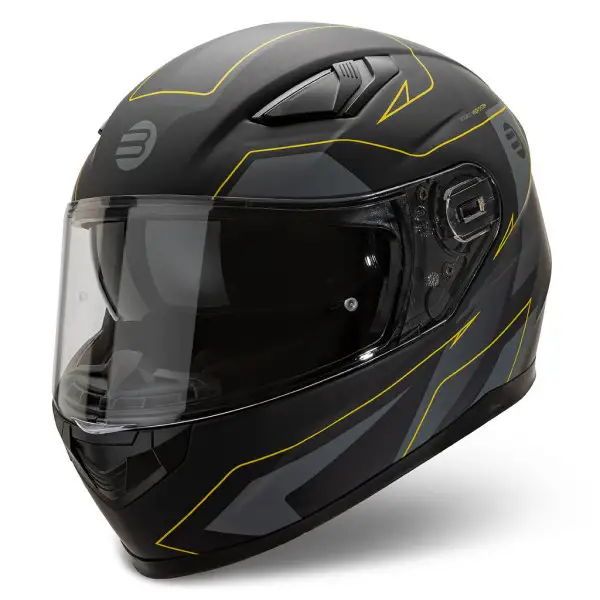 Casco integrale Befast Ventus Nero Giallo