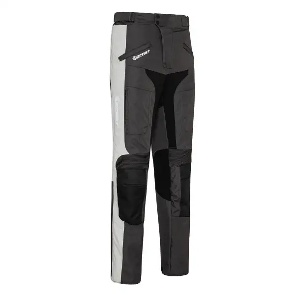 Pantaloni moto touring Befast VICTORY PANT CE certificati 3 strati Nero Grigio chiaro