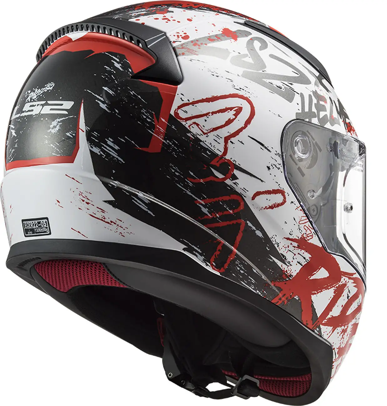 Casco Integrale LS2 FF353 Rapid Naughty Bianco Rosso - Due Ruote