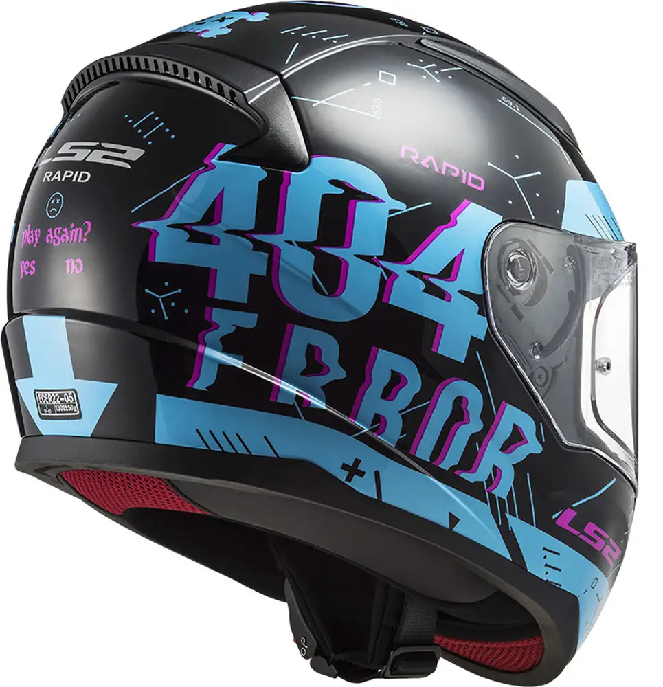 Casco Moto Integrale LS2 RAPID II - Gloss Black, Taglia L, Omologato ECE 22.06 - Foto 14