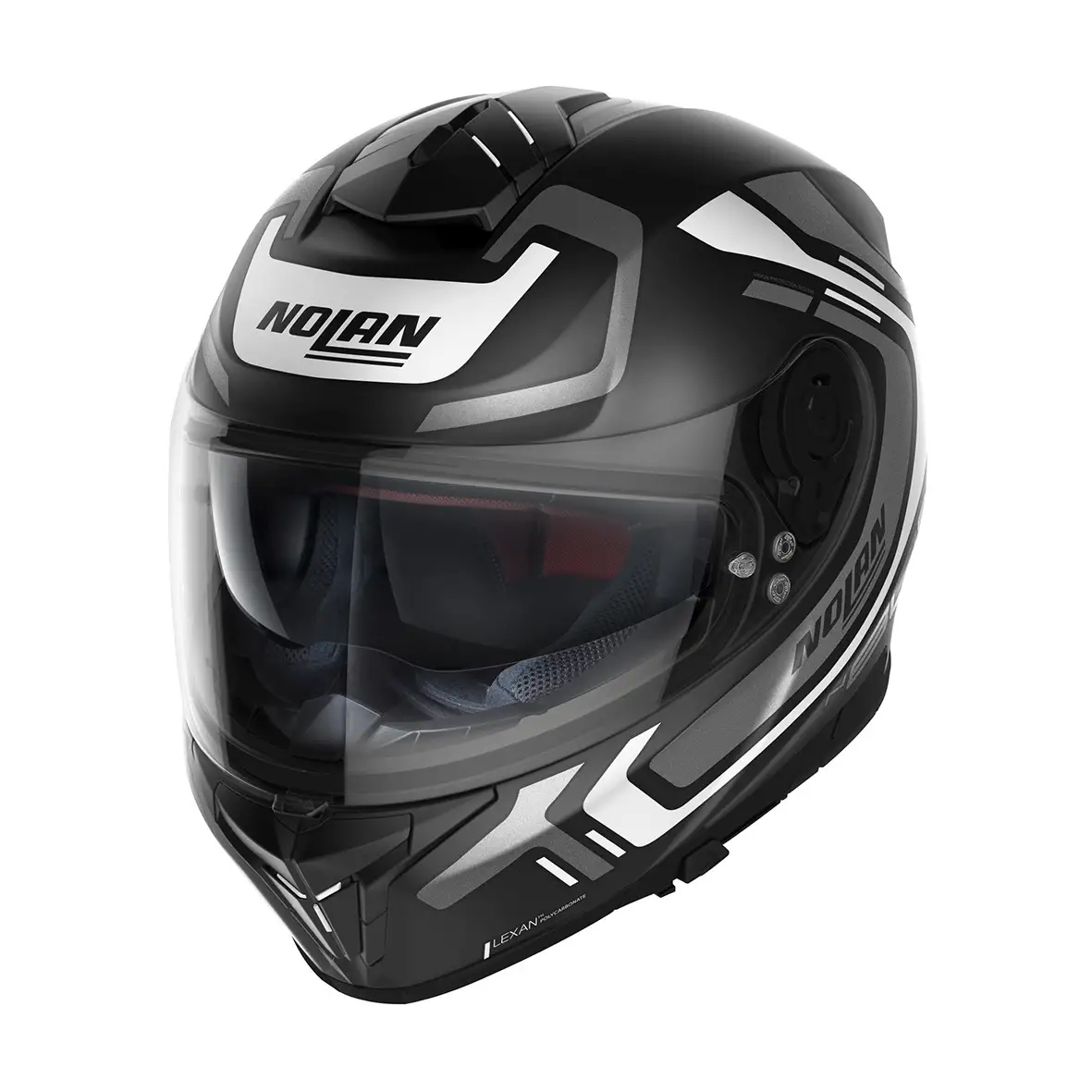 Casco integrale Nolan N80-8 ALLY N-COM Bianco Nero Opaco