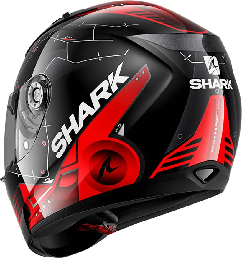 Casco integrale Shark RIDILL 1.2 MECCA Nero Rosso Argento