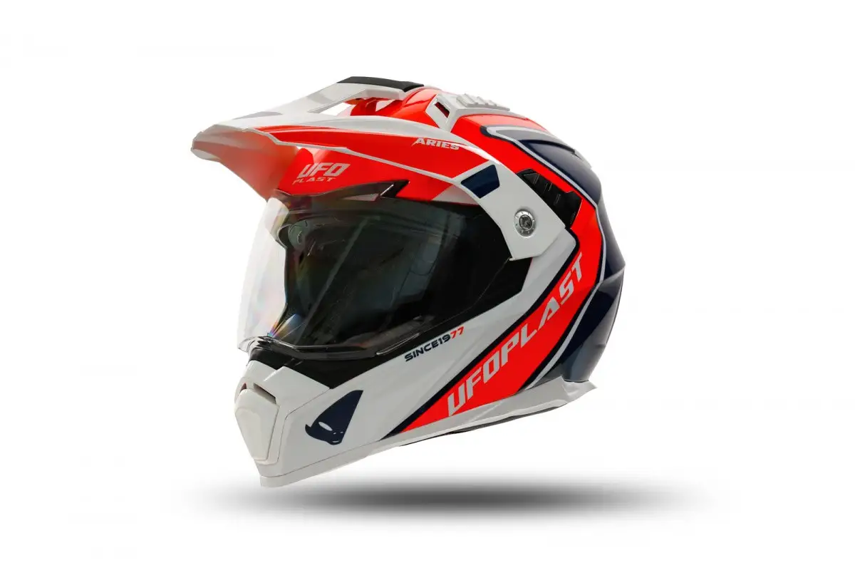 Casco integrale touring UFO Aries Rosso Blu CASCHI MOTO