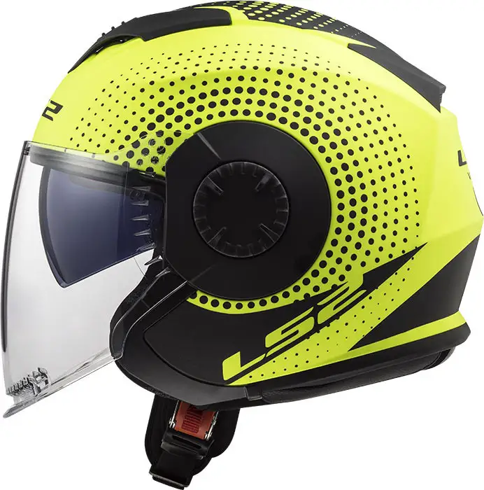 51-52cm LS2 OF570 VERSO Doppia Visiera Jet e Demi-Jet Open Face Casco Moto Nero Opaco XXS