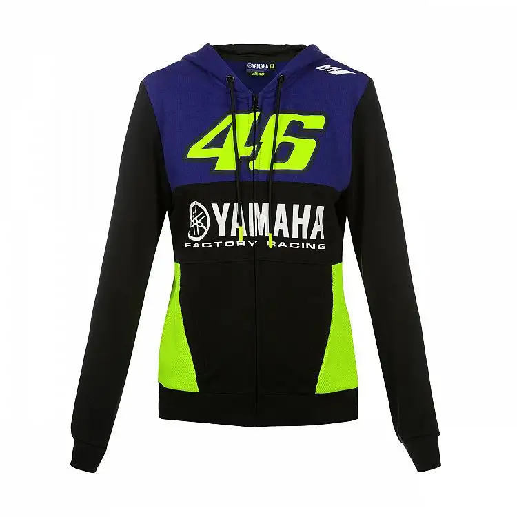 Felpa donna VR46 RACING Yamaha Blu Nero Giallo