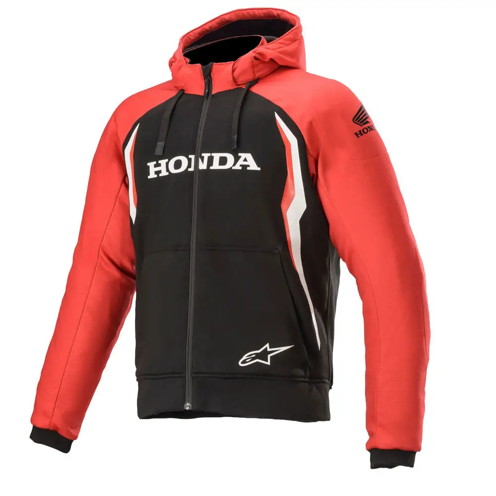 Felpa moto Alpinestars HONDA COLLECTION CHROME SPORT Rosso Nero