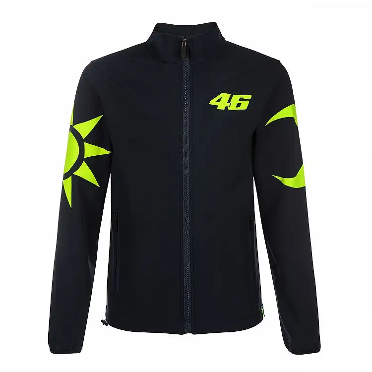 Felpa VR46 Replica Helmet SOLE E LUNA in softshell Blu