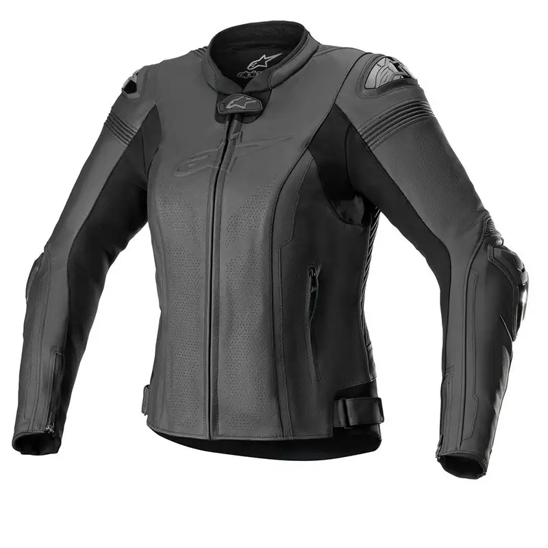 Giacca moto donna pelle Alpinestars STELLA MISSILE V2 Tech-Air compatibile  Nero Nero