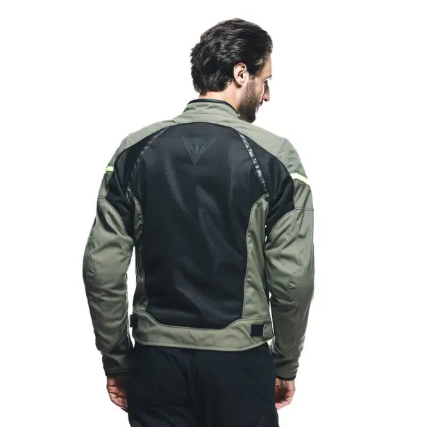 Giacca moto estiva Dainese AIR FRAME Verde militare Nero Giallo fluo