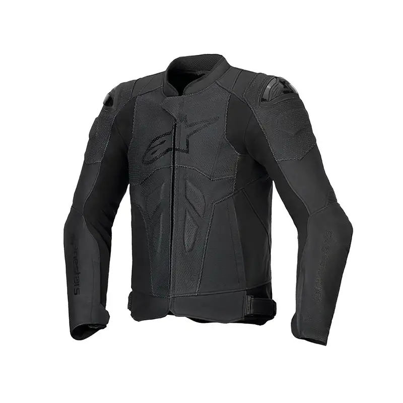 Giacca Moto Pelle Estiva Alpinestars Dusk Airflow Nero