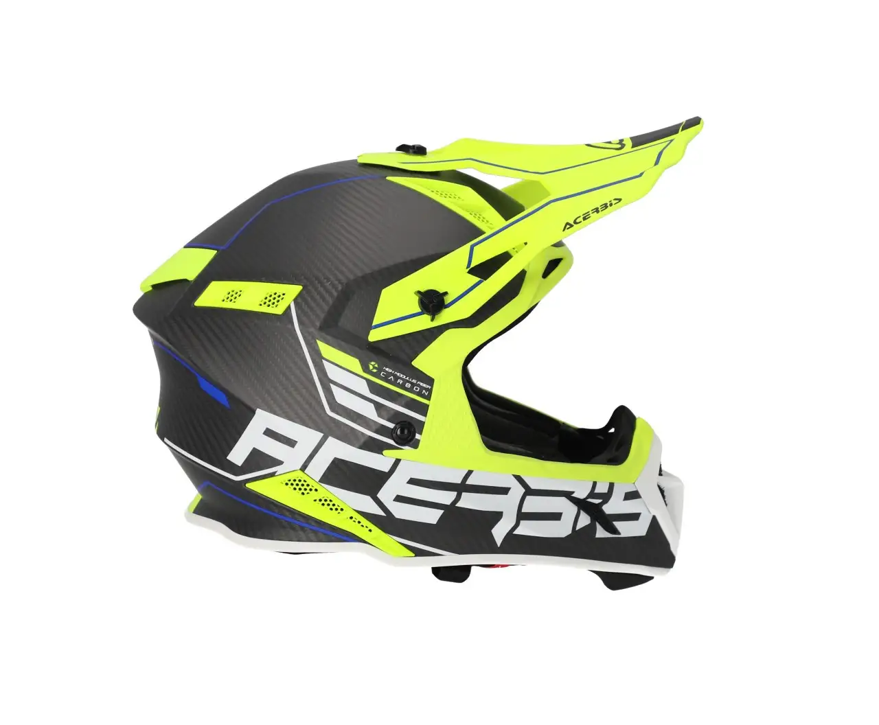 Casco cross Acerbis Steel Carbon 2206 in carbonio Nero Giallo Fluo