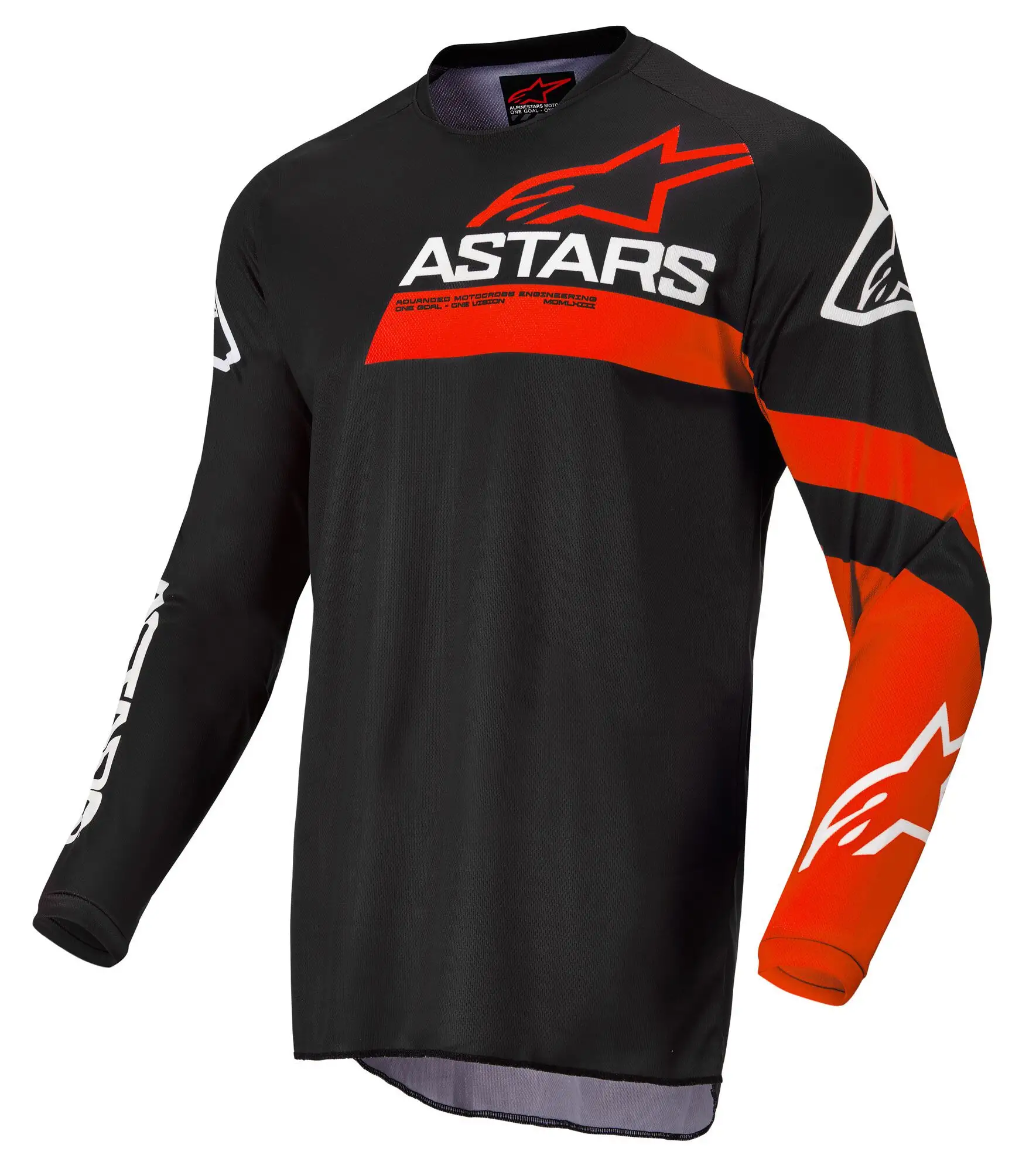 Maglia cross bambino Alpinestars RACER CHASER Nero Rosso Acceso