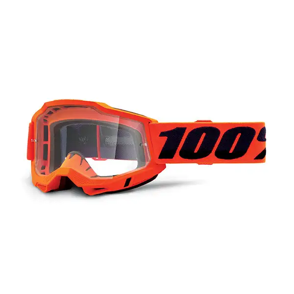 Occhiali cross 100 Accuri 2 otg Arancio lente trasparente