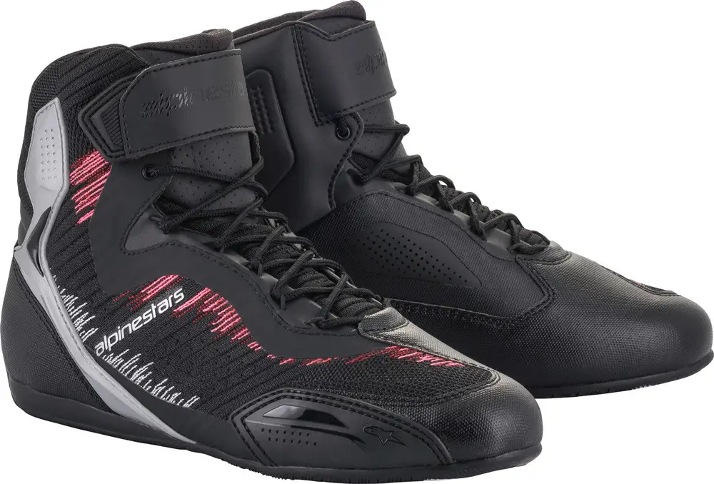 Scarpe moto donna Alpinestars STELLA FASTER 3 RIDEKNIT Nero Argento Rosa Diva