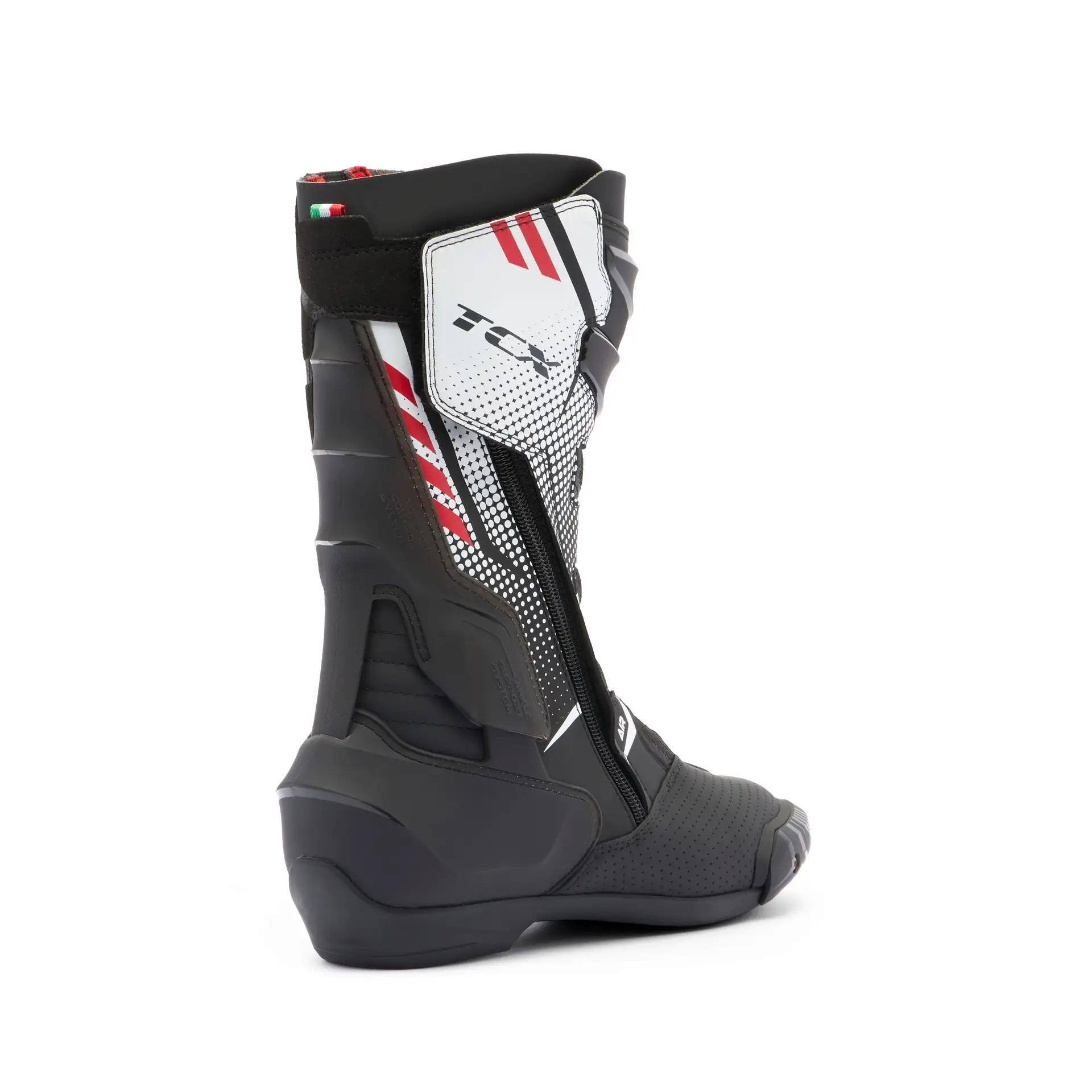 Stivali moto racing estivi TCX S TR1 AIR Nero Bianco Rosso