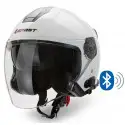 Casco jet Befast JET Connect Bianco con interfono integrato