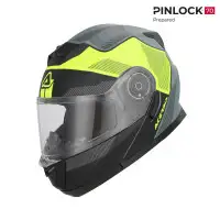 Casco Modulare Acerbis Serel Nero Grigio Giallo Fluo