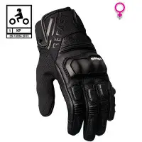 Guanti moto pelle donna Befast SUPPORTER LADY CE Certificati Nero