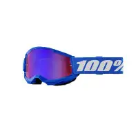 Occhiali Cross 100% Strata 2 Blu Lente Specchiata Blu Rossa