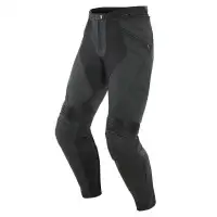 Pantaloni moto in pelle Dainese PONY 3 Short/Tall Nero Matt 