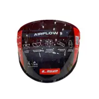 Visiera lunga Casco LS2 Airflow II OF616 Nera Fumé scuro