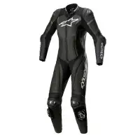 Tuta moto donna pelle intera Alpinestars STELLA GP PLUS 1PC LEATHER SUIT Nero Bianco Grigio mettallizzato 