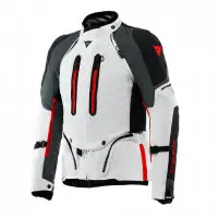 Giacca moto Dainese SUPER ADVENTURE ABSOLUTESHELL Grigio ghiaccio Iron Gate Rosso
