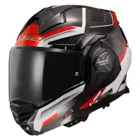 Casco modulare LS2 FF901 ADVANT X SPECTRUM Nero Bianco Rosso ECE 22-06 