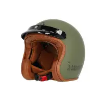 Casco Jet Acerbis Skodela Verde Militare