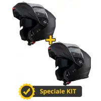 Kit Coppia AGENT doppia omologazione - 2 Caschi modulari Befast Nero