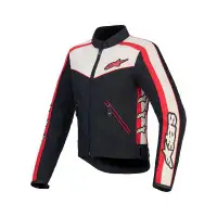 Giacca Moto Donna Alpinestars Stella T-Dyno WR Nero Ecru Rosso