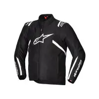 Giacca moto impermeabile Alpinestars T-SPS V2 nero bianco.