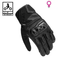 Guanti moto pelle donna Befast SUPPORTER LADY CE Certificati Nero