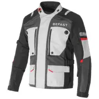 Giacca moto Befast Victory II Cetre strati Grigio chiaro Grigio scuro Nero