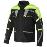 Giacca moto touring Befast TOURING TECH CE certificata 3 strati Nero Giallo 