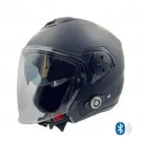 Casco jet Befast VOLT CONNECT con interfono integrato Nero Opaco