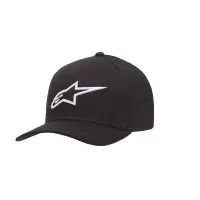 Cappellino moto Alpinestars Ageless Curve nero bianco.