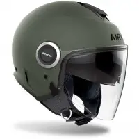 Casco jet Airoh HELYOS COLOR Verde militare opaco