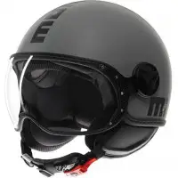 Casco Jet Momo Design FGTR Classic Grigio Opaco Nero