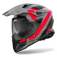 Casco integrale touring Airoh COMMANDER 2 MAVICK in fibra Grigio Arancione opaco