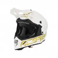 Casco cross Acerbis X-Track 2206 in fibra Bianco Oro