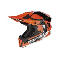 Casco Cross Acerbis X-Track In Fibra Arancio Nero