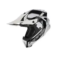 Casco Cross Acerbis X-Track In Fibra Nero Bianco