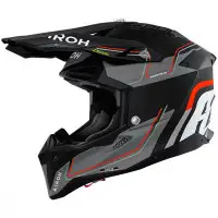 Casco Cross Airoh Aviator 3 Leader Arancio Opaco In Fibra