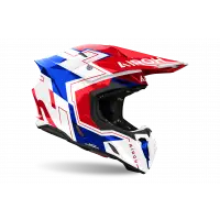 Casco cross Airoh TWIST 3 DIZZY Blu Rosso lucido