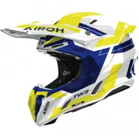 Casco Cross Airoh Twist 3 Dynasty Blu Giallo Lucido