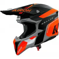 Casco Cross Airoh Wraaap Conquer Arancio Opaco
