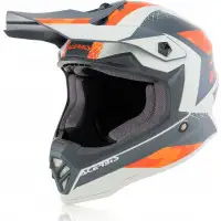 Casco cross bambino Acerbis Impact Steel junior Arancio Grigio