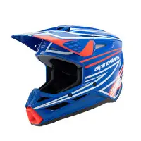 Casco Cross Bambino Alpinestars S-M3 Youth Blu Rosso