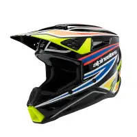 Casco Cross Bambino Alpinestars S-M3 Youth Nero Giallo